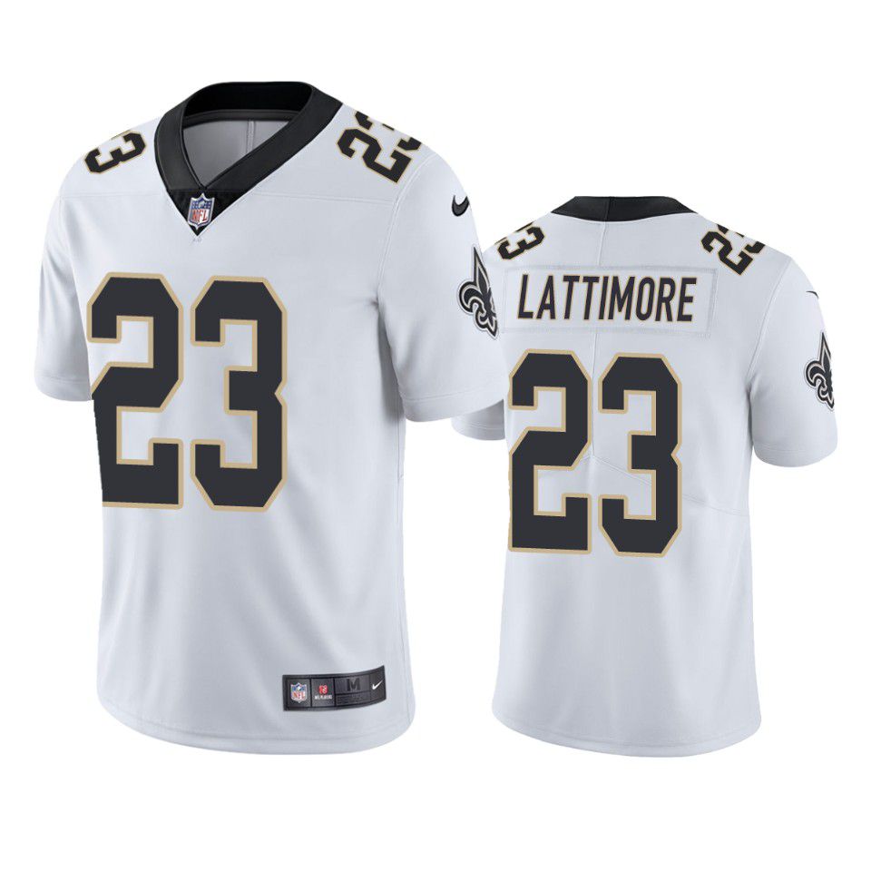 Men New Orleans Saints #23 Marshon Lattimore Nike White Vapor Limited NFL Jersey->new orleans saints->NFL Jersey